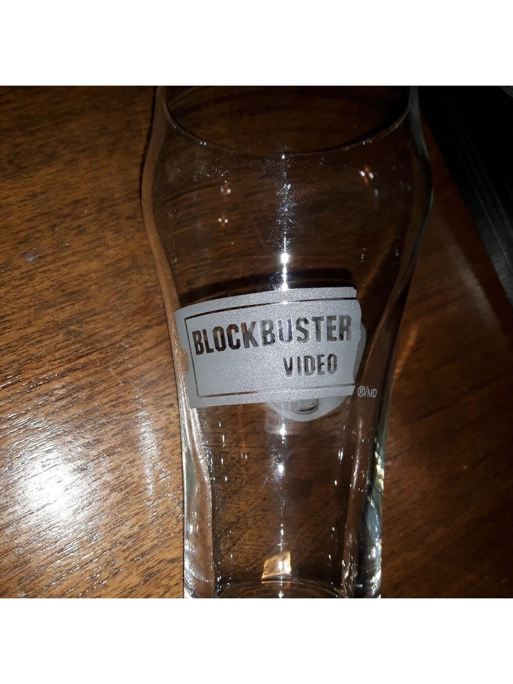 Vintage Frosted Blockbuster Video Glass Coca-Cola